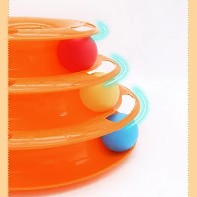 Pawzy Jouet à roulettes 4-en-1 pour chat