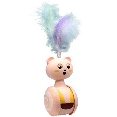 Pawzy Jouet interactif chat : Teaser à plumes pour chatons
