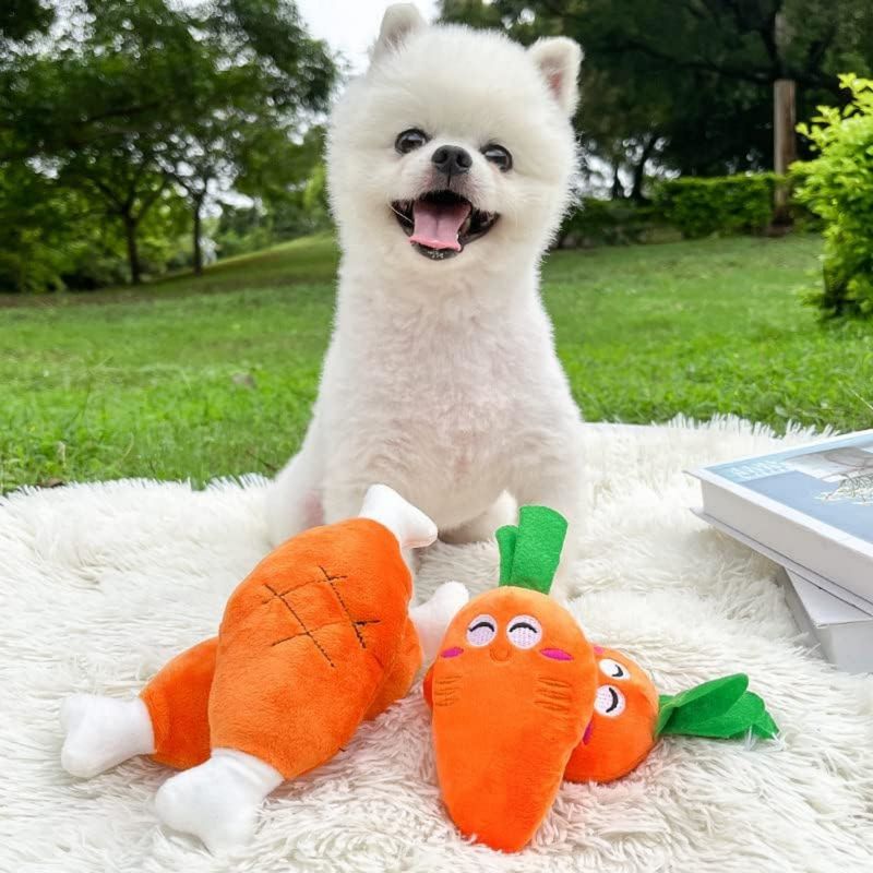 Pawzy Jouet couineur à mâcher en peluche pour chien et chat