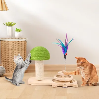 Pawzy Arbre à chat champignon interactif