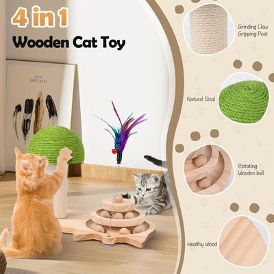 Pawzy Arbre à chat champignon interactif