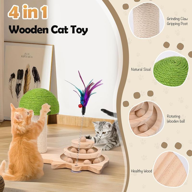Pawzy Arbre à chat champignon interactif