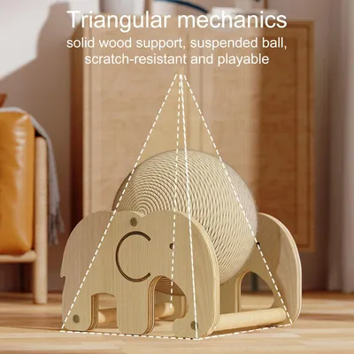 Pawzy Grattoir en sisal style lapin pour chat