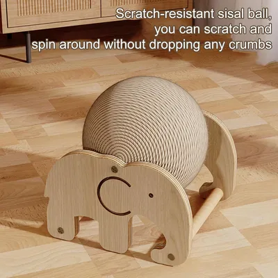 Pawzy Grattoir en sisal style lapin pour chat