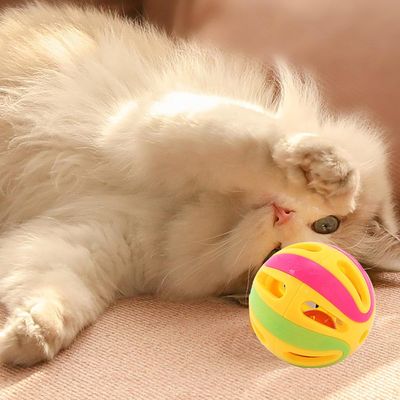 Pawzy Balle à grelot pour chat – 3 couleurs aléatoires