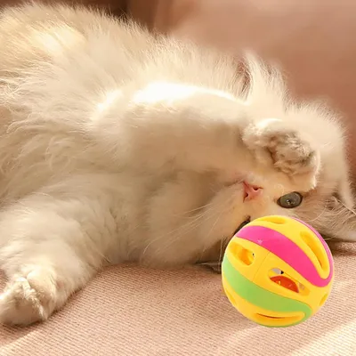 Pawzy Balle à grelot pour chat – 3 couleurs aléatoires
