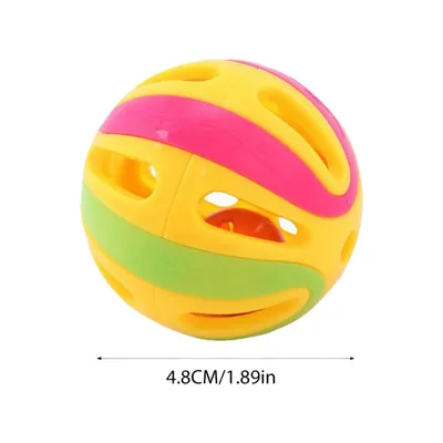 Pawzy Balle à grelot pour chat – 3 couleurs aléatoires