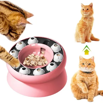 Pawzy Comedero de alimentación lenta y antiatascos para perros y gatos