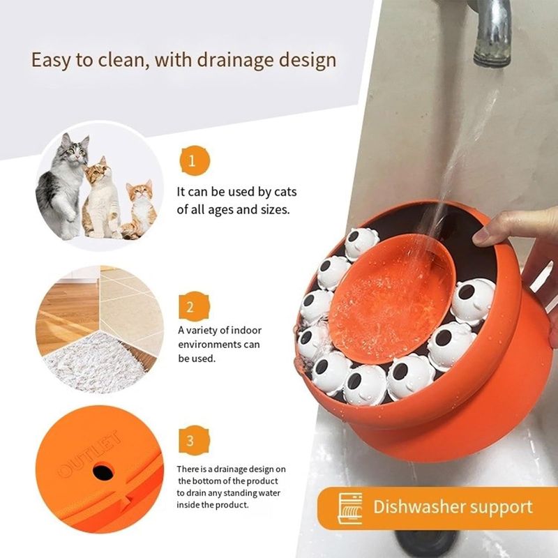 Pawzy Mangeoire lente anti-cale pour chiens et chats