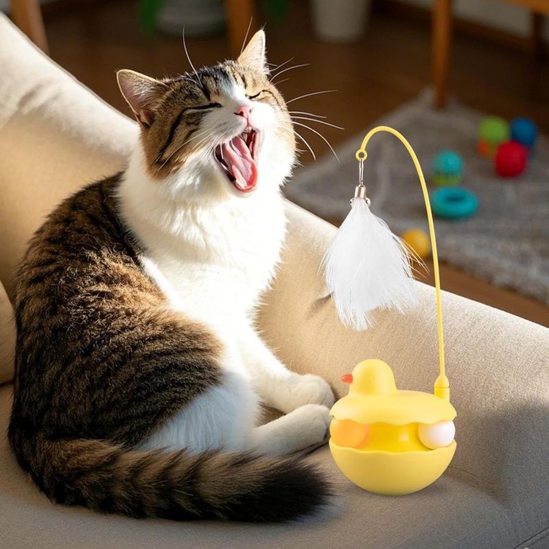 Pawzy Jouet interactif léger pour chat d'intérieur