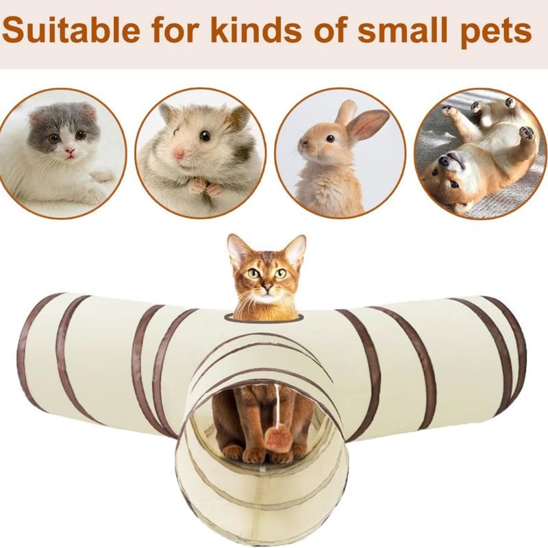 Pawzy Tunnel chat Y : Pliable, interactif, jeu intérieur (Y Way)