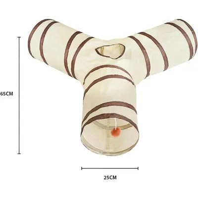 Pawzy Tunnel chat Y : Pliable, interactif, jeu intérieur (Y Way)