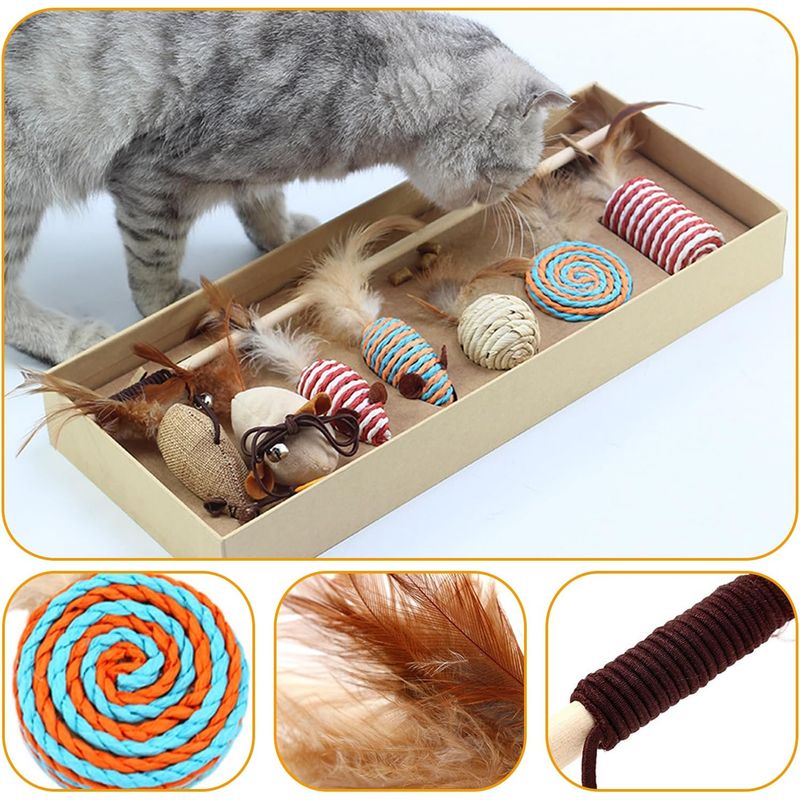 Pawzy Kit 7 jouets interactifs pour chats