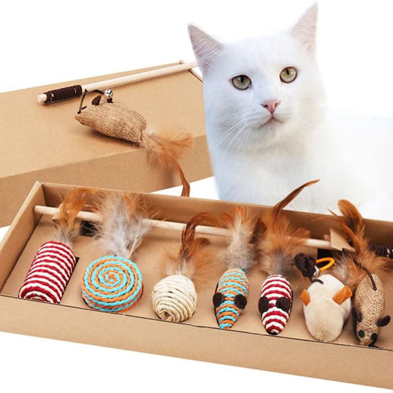 Pawzy Kit 7 jouets interactifs pour chats