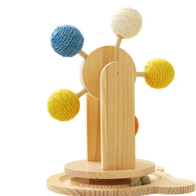 Pawzy Grattoir rotatif avec balles pour chat Pawzy Grattoir rotatif avec balles pour chat