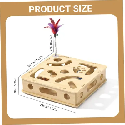 Pawzy Boîte à jeu puzzle pour chat avec balles