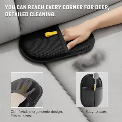 Pawzy Gant épilateur électrostatique pour chats/chiens (1 pièce)