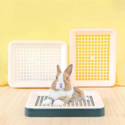 Zoomtopia Bac à litière avec grille pour petits animaux Zoomtopia Bac à litière avec grille pour petits animaux