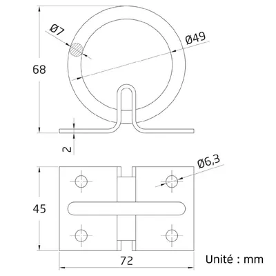 ZooVenture Cross tie ring pour cheval