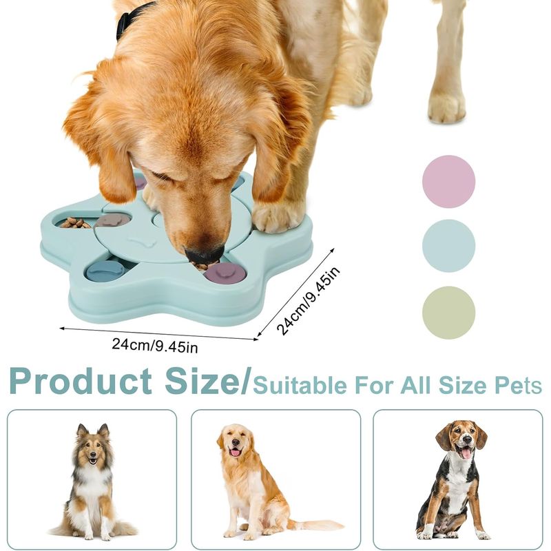 Pawzy Jouet puzzle distributeur pour chien - Bleu