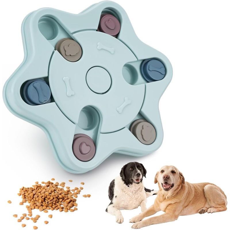 Pawzy Jouet puzzle distributeur pour chien - Bleu