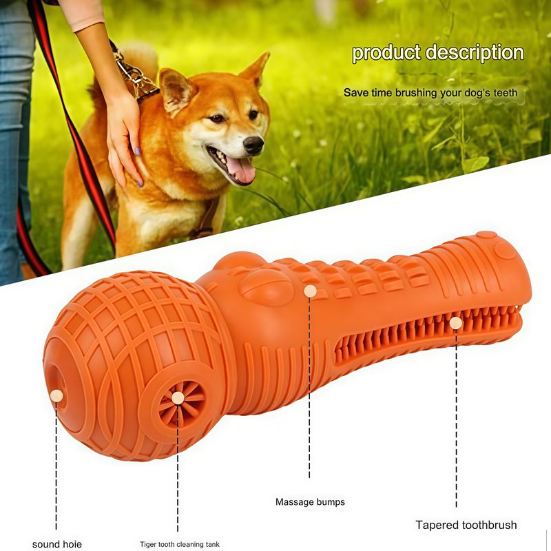 Pawzy Jouet de dentition Anti-rongeur, orange (18,8x6,5cm)