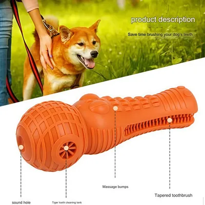 Pawzy Jouet de dentition Anti-rongeur, orange (18,8x6,5cm)