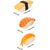 Pawzy Jouets sushi pour chien - Lot de 3