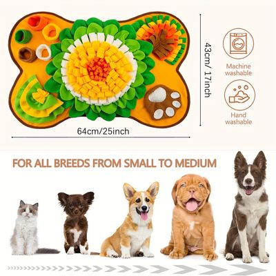 Pawzy Tapis de reniflage pour chien - Lavable et antidérapant