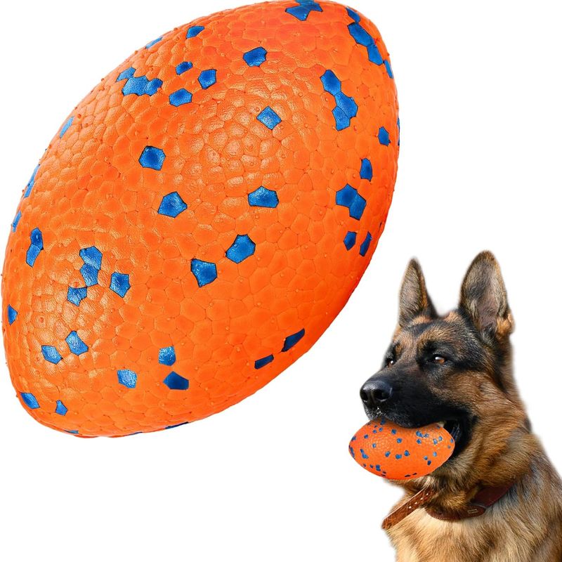 Pawzy Balle rugby ultra-résistante pour chien – Flottante et indestructible