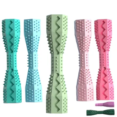 Pawzy Jouet à mâcher hexagonal pour chiens et chats - Version rose