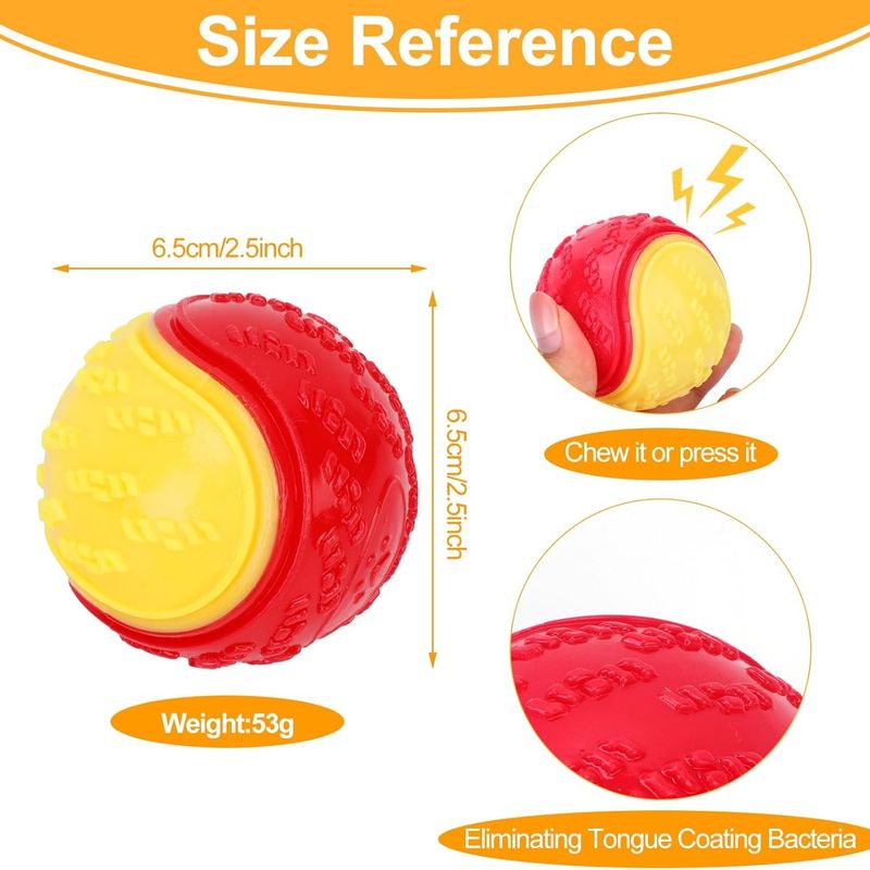 Pawzy 3 balles grinçantes indestructibles pour chien