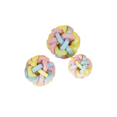 Pawzy Lot de 3 jouets colorés pour chien (Taille S/M/L)