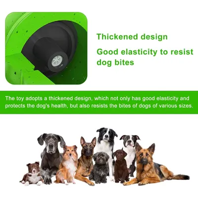 Pawzy Jouet Vert Résistant pour Gros Chiens Mâcheurs