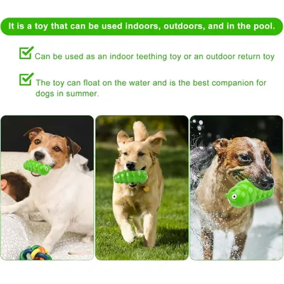 Pawzy Jouet Vert Résistant pour Gros Chiens Mâcheurs