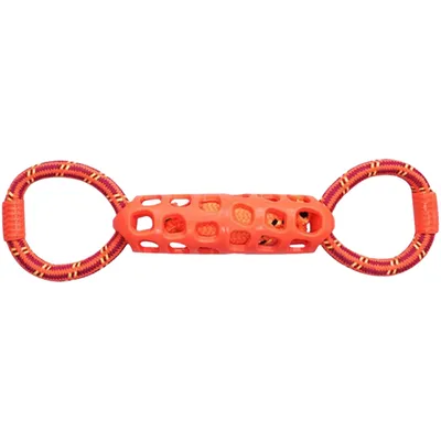 Pawzy Jouet dentaire double anneau pour chien - Orange