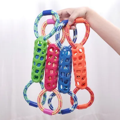 Pawzy Jouet dentaire double anneau pour chien - Orange