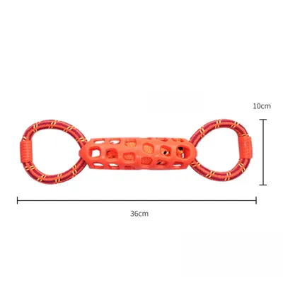 Pawzy Jouet dentaire double anneau pour chien - Orange