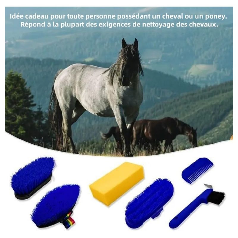 ZooVenture Ensemble d'outils de toilettage pour cheval