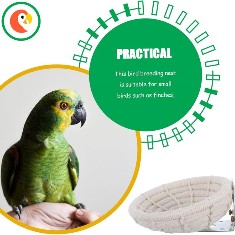 Pawzy Nid en coton tissé main pour petits oiseaux