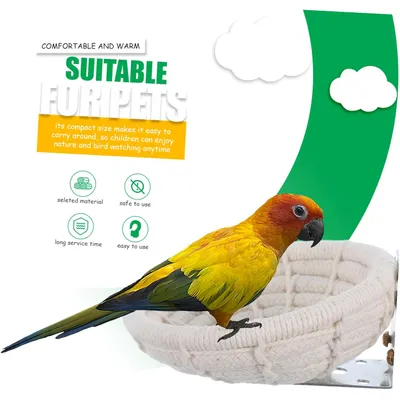 Pawzy Nid en coton tissé main pour petits oiseaux