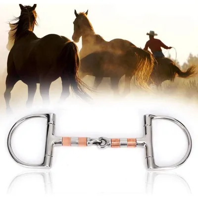 ZooVenture Mors à anneau articulé en cuivre pour cheval