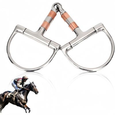 ZooVenture Mors à anneau articulé en cuivre pour cheval