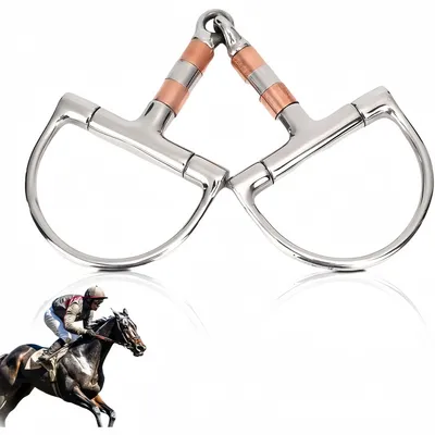 ZooVenture Mors à anneau articulé en cuivre pour cheval
