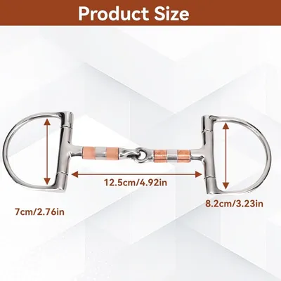 ZooVenture Mors à anneau articulé en cuivre pour cheval