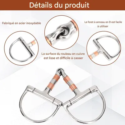 ZooVenture Mors à anneau articulé en cuivre pour cheval