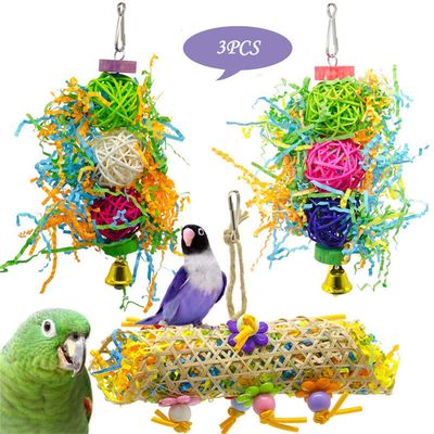 Pawzy Jouet combiné en trois pièces pour perroquet