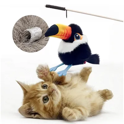 Pawzy Jouet pour chat en forme d'oiseau simulateur