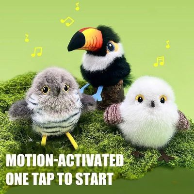 Pawzy Jouet pour chat en forme d'oiseau simulateur