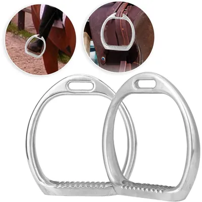 ZooVenture Étriers légers en aluminium poli pour cheval